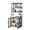 Brown, variant on QinaQin Two-In-One Bookshelf Desk with Storage Shelves, Industrial-Style Metal and Particleboard Desk, with Bookcase, 70-Inch Tall Floor Desk, Suitable for Home Office