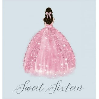 Quinceanera Guest Book with Pink Dress (hardback) [Book]