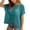 Green, variant on Womens Spring Tops 2026 Summer Shirts Crochet Cap Short Sleeve Knitted Sweater Pullover Cute Crew Neck Beach Vacation Cover Ups XXL