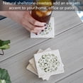 thumbnail image 4 of CounterArt Floral Tumble Natural Absorbent Shell Stone Coaster 4-Pack, 4 of 7