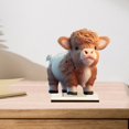 thumbnail image 3 of PENGXIANG Christmas Ornament Holiday Decoration Ornament Handcrafted Wooden Highland Cow Cartoon Ornament Adorable Design Exquisite, 3 of 5