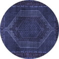 thumbnail image 1 of Ahgly Company Machine Washable Indoor Round Persian Blue Traditional Area Rugs, 7' Round, 1 of 4