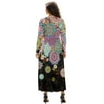 thumbnail image 2 of FKELYI Bohemian Flower Print Fall Maxi Dress for Women Long Sleeve V Neck Wedding Guest Dresses Flowy A-Line Elegant Dress with Pockets for SSpring, 2XL, 2 of 6