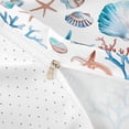 thumbnail image 4 of jejeloiu Sea Life Seashell Bedding For Girls,Cute Starfish Coral Duvet Cover Full,Multicolor,Reversible,3 Pieces,1 Duvet Cover and 2 Pillowcases, 4 of 6