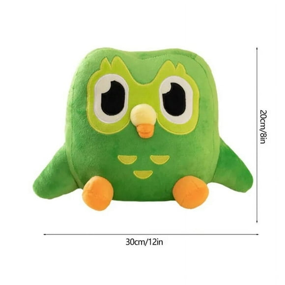 30cm Green Duolingo Owl Plush Toy Duo Plushie of Duo The Owl Cartoon Anime Owl Doll Soft Stuffed Animal Children Birthday Gift