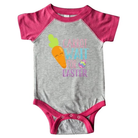

Inktastic Carrot Wait For Easter Colorful Easter Egg Gift Baby Boy or Baby Girl Bodysuit