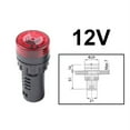 thumbnail image 1 of Flash Signal Light Active Buzzer Beep Alarm Indicator 3 Colour & 3 Volts AD16-16SM Units Replacement Parts Power Tools Accessory Red 12V, 1 of 9