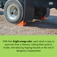 thumbnail image 4 of Checkers One Large Wheel Chock for 32-46" Tires, Heavy Duty Wheel Chocks for Semi Trucks, Utility, Tractor Trailer, 50k lb Load Capacity, Made in The USA, Polyurethane,, 4 of 8