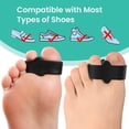 thumbnail image 2 of Welnove Bunion Corrector, Toe Separators with 2 Loops, Big Toe Spacer Suitable for Bunion and Overlap Toe (Pack of 12, Black), 2 of 6