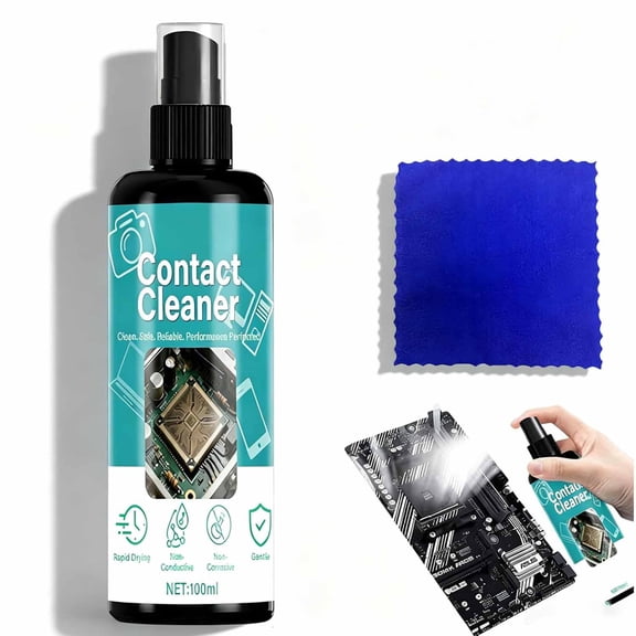 Rapid-Drying PCB & Motherboard Cleaner - 100ml Precision Electronic Contact Cleaning Solution for Laptop, TV, Keyboard & Automotive Electronics (1 Pc)