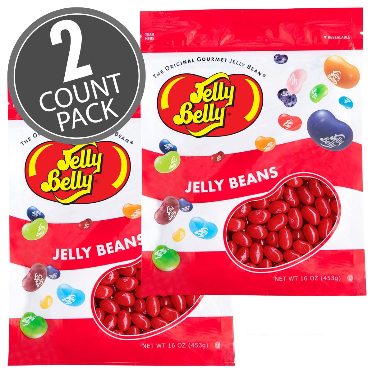 Jelly Belly Cinnamon Jelly Beans, 16 oz, 2 Pack Resealable Bags