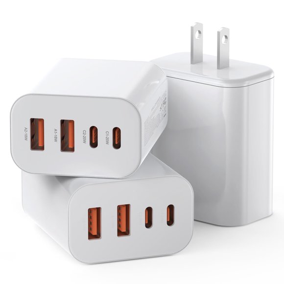 Bloque de carga USB C, cubo de carga PD+QC de doble puerto de 40 W