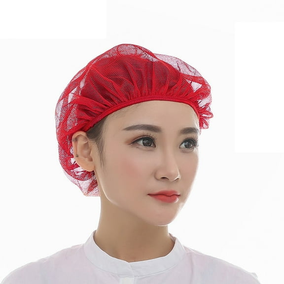 10pcs Chef Hat Reusable Cooking Hair Net for Women Men Chef Works Hats Mesh Hair Nets Cap for Food Service Kitchen