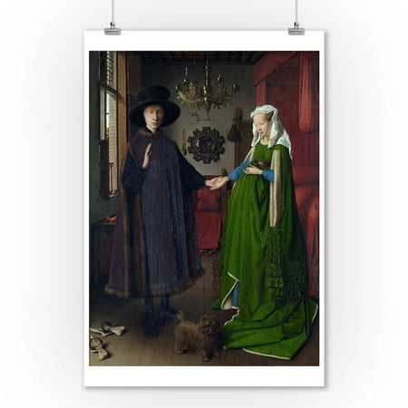 - The Arnolfini Portrait - (Artist: Jan van Eyck c.1434) - Masterpiece Classic (9x12 Art Print, Wall Decor Travel Poster)