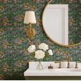 thumbnail image 3 of S4Sassy Self-Stick Decorative Boho Wallpaper, Retro Botanical Floral Wall Paper, Vinyl Waterproof Contact Paper, Gray, 25"X 240" Removable Renter Friendly Walls Covering For Bedroom, Dining Room, 3 of 7