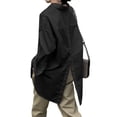 thumbnail image 2 of Fangasis Women Blouse Lapel Neck Tops Long Sleeve Shirts Ladies Loose Tunic Shirt Casual Work Black M, 2 of 5