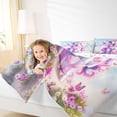 thumbnail image 3 of Erosebridal Cartoon Animal Unicorn Butterflies Full Size Comforter Sets 3 Pieces For Kids,Cute Princess Flowers Magical Horse Bedding Sets For Boys Girls,Breathable Home Decor, 3 of 6