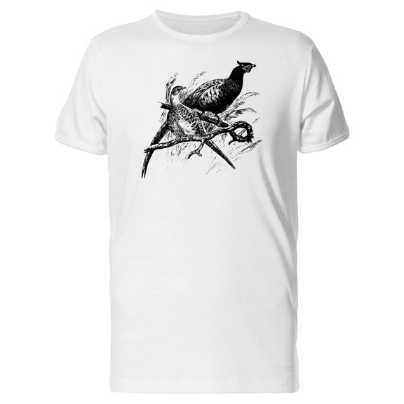 Bird Common Pheasant Sketch Tee Men's -Image by Shutterstock