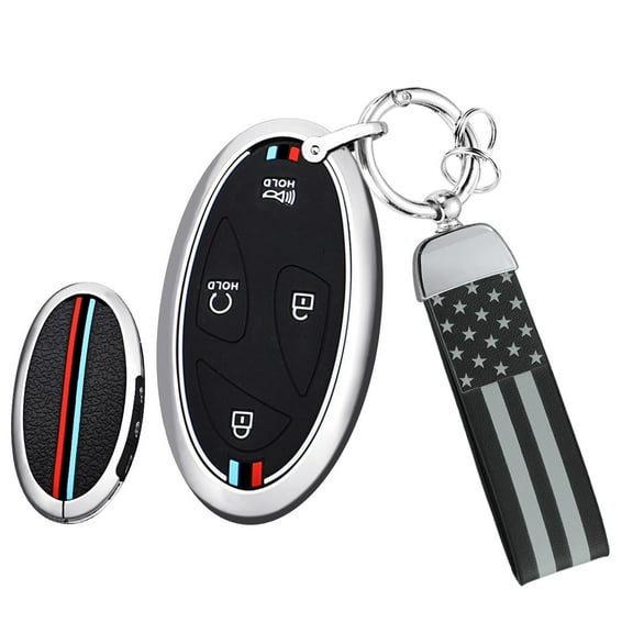 7-button Key Fob Protector Fit for Hyundai Ioniq 6 2023 Key Remote Solid Car Key Cover Fit for Hyundai Grandeur GN7 Kona 2024,Metal and Silicone Key Case for Elantra 2023 2025