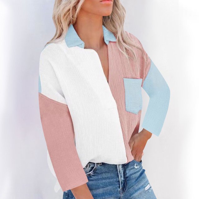 Ichuanyi liquidación moda mujeres botón causal blusa camiseta manga larga tops de verano ICHUANYI WER202308241649