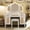 White+ MDF + Rubber Wood + Tempered Glass + 3 Drawers, variant on 44.37 " Makeup Vanity Desk with 13 Hollywood Bulbs and 3 Lighting Modes, Dressing Table with Tri-Fold Mirror Large Vanity Table with 5 Drawers and Shelves and Charging Station for Bedroom,Espresso