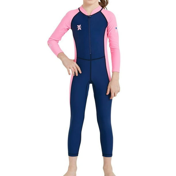 Traje de Baño para Niñas Macarena de Una Pieza Elástico Transpirable Manga Larga UPF50+ Secado Rápido XXL