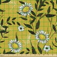 thumbnail image 2 of Ambesonne Vintage Fabric by the Yard Upholstery, Soft Spring Flora and Leaf, 10 Yards, Dark Brown Earth Yellow, 2 of 5