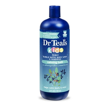 Dr Teal's Kids 3-in-1 Bubble Bath, Body Wash & Shampoo with Ashwagandha, 20 fl oz