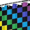 thumbnail image 3 of Colorful Rainbow Checkered Pattern Shower Curtain 72"x84" ,Bathroom Decorative Shower Curtains Set with 12 Hooks,Modern Waterproof Washable Shower Curtain, 3 of 6