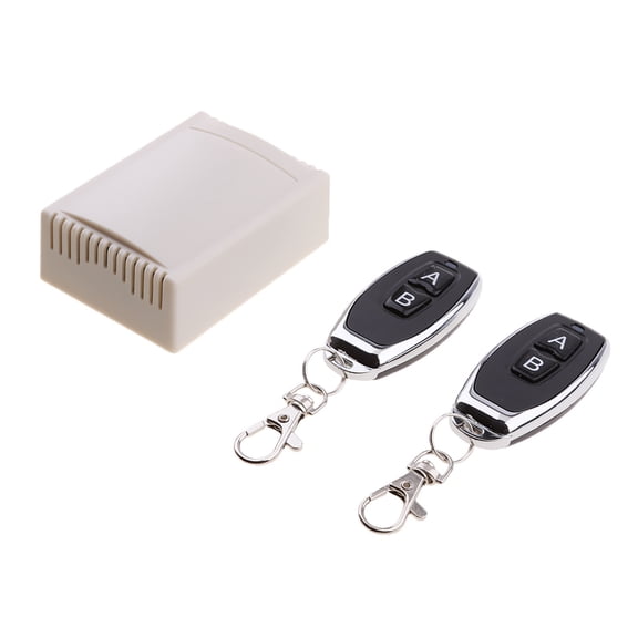 DC12V 315MHz Receptor de interruptor de control remoto inalámbrico de 2 canales y 2 transmisores Macarena Interruptor de relé inalámbrico