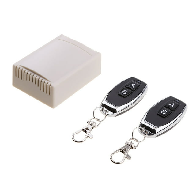 DC12V 315MHz Receptor de interruptor de control remoto inalámbrico de 2 canales y 2 transmisores Macarena Interruptor de relé inalámbrico