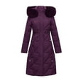thumbnail image 6 of Aboser Plus Size Winter Coats for Women With Faux Fur Collar Long Jacket Trendy Diamond Quilted Coat Simple Full Zip Overcoats, 6 of 6