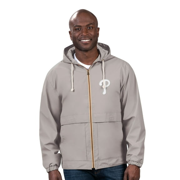 Men's G-III Sports by Carl Banks  Gray Philadelphia Phillies Full-Zip Rain Jacket