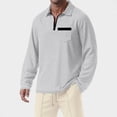 thumbnail image 6 of Awdenio Men's T-shirts Casual Short Sleeve 2026 Button Stylish Summer T Shirt Color Block Golf Slim Fit Shirts with Collar, 6 of 7