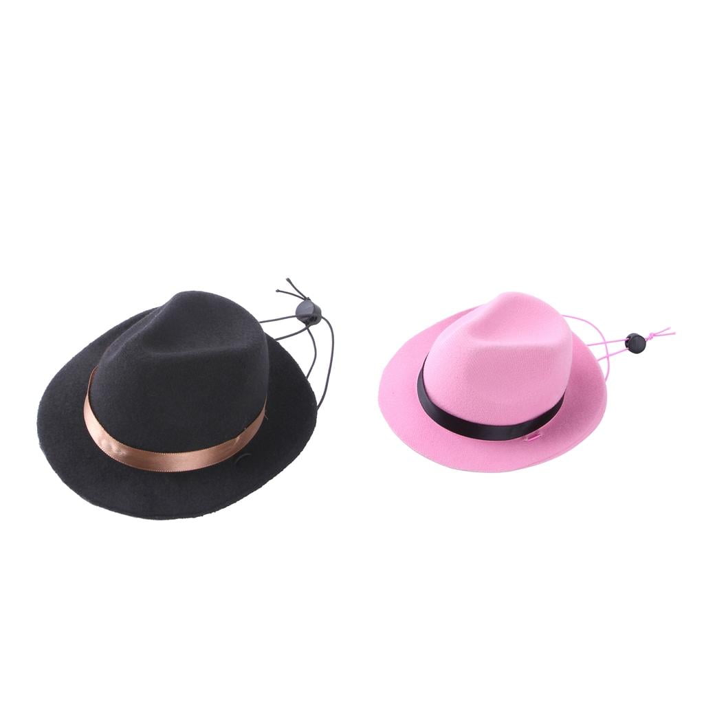 Bvdfgk Pet Cowboy Hat Headwear Hats Adjustable Drawstring for Dogs Chihuahua Kitten