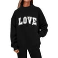 thumbnail image 5 of Turilly Women's Winter Printed High Neck Long Sleeved Hoodless Sweatshirts Without Hat Pocket Hoodie, 5 of 5