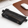 thumbnail image 6 of Hyknon Transparent Mesh Pencil Cases, Simple Large Capacity Stationery Bag with Zipper, Portable Lightweight Pencil Case Pouch, Multi-Functional Stationery Pouch for Makeup Office Travel Daily, Black, 6 of 6