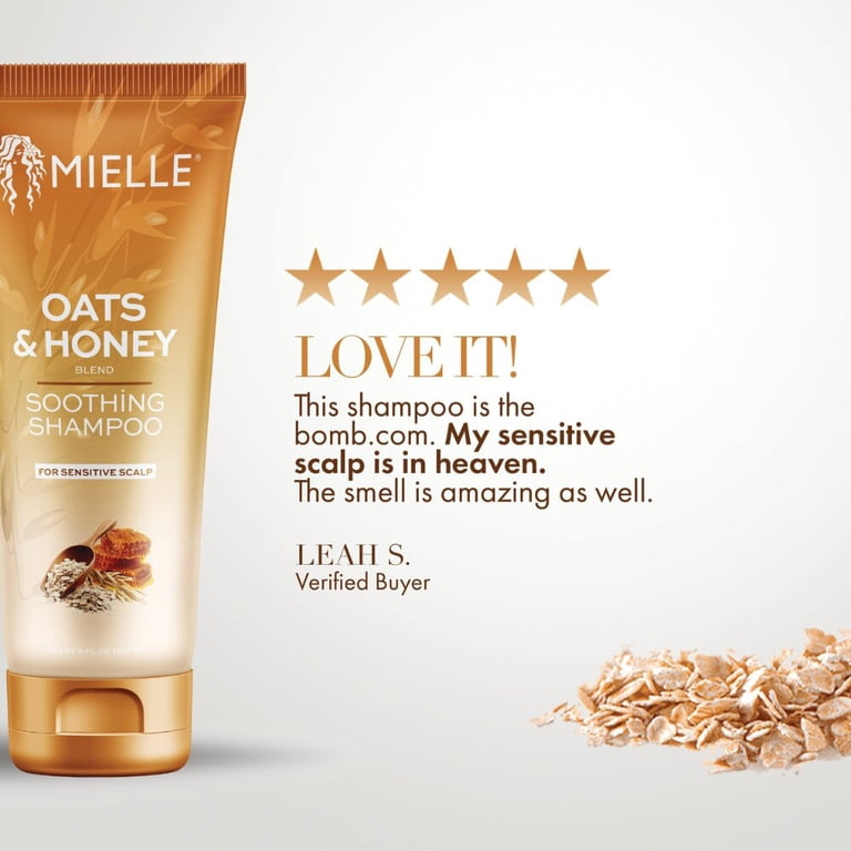 Mielle Organics Paraben-Free Oats & Honey Soothing Shampoo, 8 oz