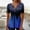 Dark Blue, variant on Jacenvly 2024 short sleeve summer shirts for women Fashion Women Casual Printing Loose Tee Tops Tunic Blouse Quick drying Multicolor Ruffle Trim Flouncev neck t shirts plus size tops Black