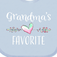 thumbnail image 4 of Inktastic Grandmas Favorite- Heart Grandchild Boys or Girls Baby Bib, 4 of 4