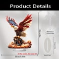 thumbnail image 3 of Bpyeka Patriotic Spread Wings Bald Eagle 2D Acrylic Figurine American Flag Feather Design Tabletop Home Decor, 3 of 5