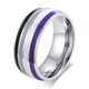 thumbnail image 1 of Stainless Steel Lesbian LGBT Ring for Women Couple , pride Love Promise Band Stripe Flag Color Engagement Rings, 1 of 5
