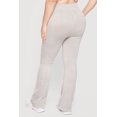 thumbnail image 4 of Women's Plus Size Acid Wash Textured Knit Flare Leggings, 4 of 4