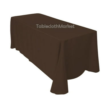 15 pack 90"×156" Tablecloths 100% Polyester 25 COLORS Wholesale Wedding Catering", (Color: Brown)