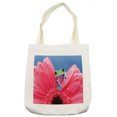 thumbnail image 1 of Animal Tote Bag, Tiny Little Tree Frog on Gerbera Flower Nature Moments Shoots Art, Cloth Linen Reusable Bag for Shopping Books Beach and More, 16.5" X 14", Cream, by Ambesonne, 1 of 2