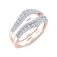 thumbnail image 5 of AFFY White Natural Diamond Wrap Enhancer Solitaire Ring In 10k Rose Gold (1 Cttw), Ring Size 5.5, 5 of 10