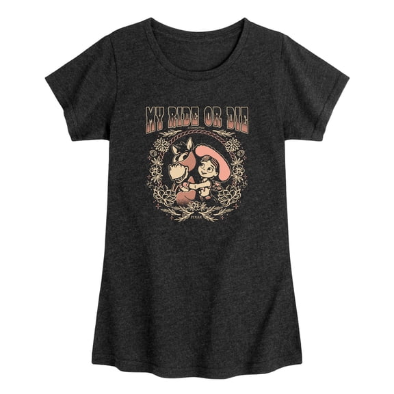 Toy Story 5 - Ride or Die Jessie and Bullseye - Toddler Girls Fitted Short Sleeve T-Shirt