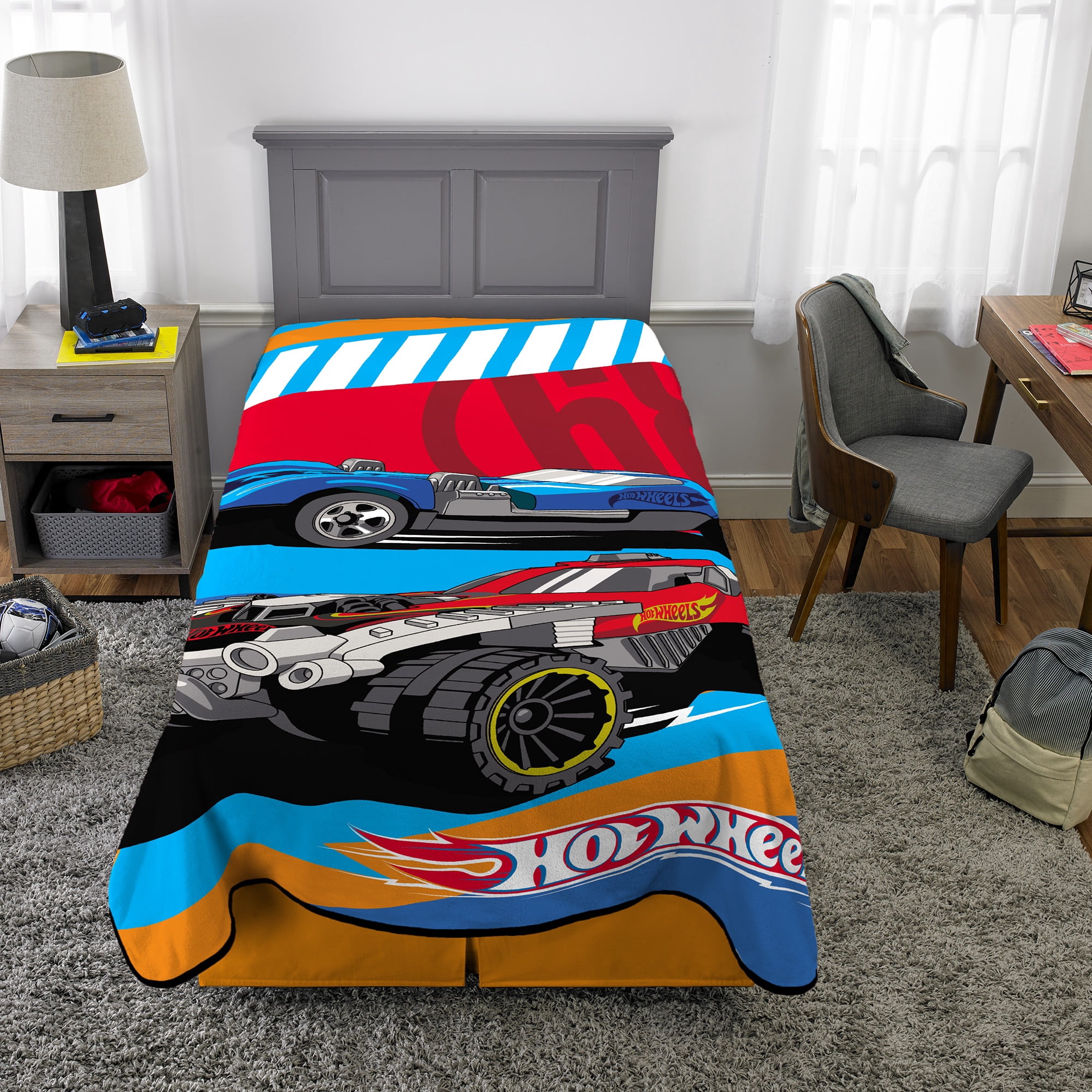 Couverture Hot Wheels "Dans le feu de l’action" 62 x 90