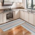 thumbnail image 3 of Kitchen Rugs Sets Of 2,Blue Geometric Striped Pattern Anti Fatigue Kitchen Mat Rugs Non Slip Washable,Decorative Kitchen Floor Mats for Kitchen,Sink,Laundry,17"X47", 3 of 5