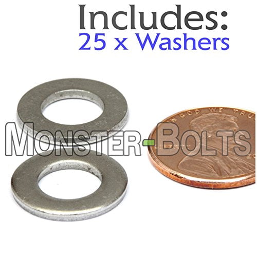 M8 8mm Metric flat washer Stainless steel 18-8 A-2 25 pcs 